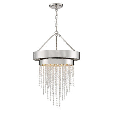 Crystorama Clarksen 5 Light Polished Nickel Chandelier CLA-A3205-PN-CL-MWP