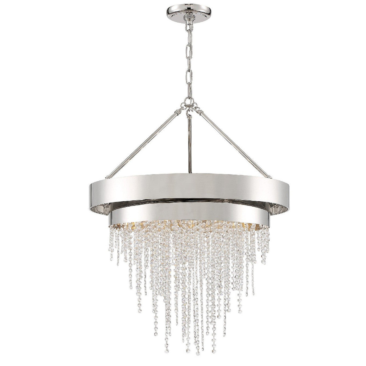 Crystorama Clarksen 6 Light Polished Nickel Chandelier CLA-A3206-PN-CL-MWP