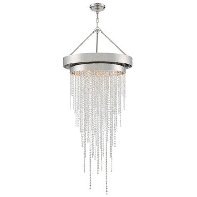 Crystorama Clarksen 6 Light Polished Nickel Chandelier CLA-A3207-PN-CL-MWP