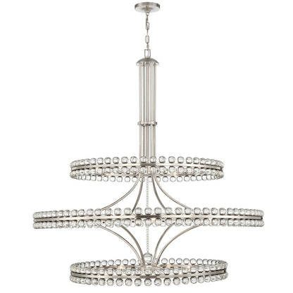 Crystorama Clover 24 Light Brushed Nickel Chandelier CLO-8000-BN