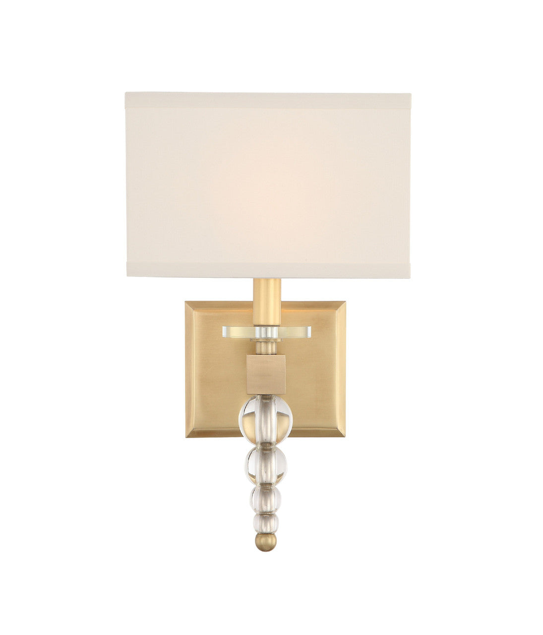 Crystorama Clover 1 Light Aged Brass Wall Mount CLO-8892-AG