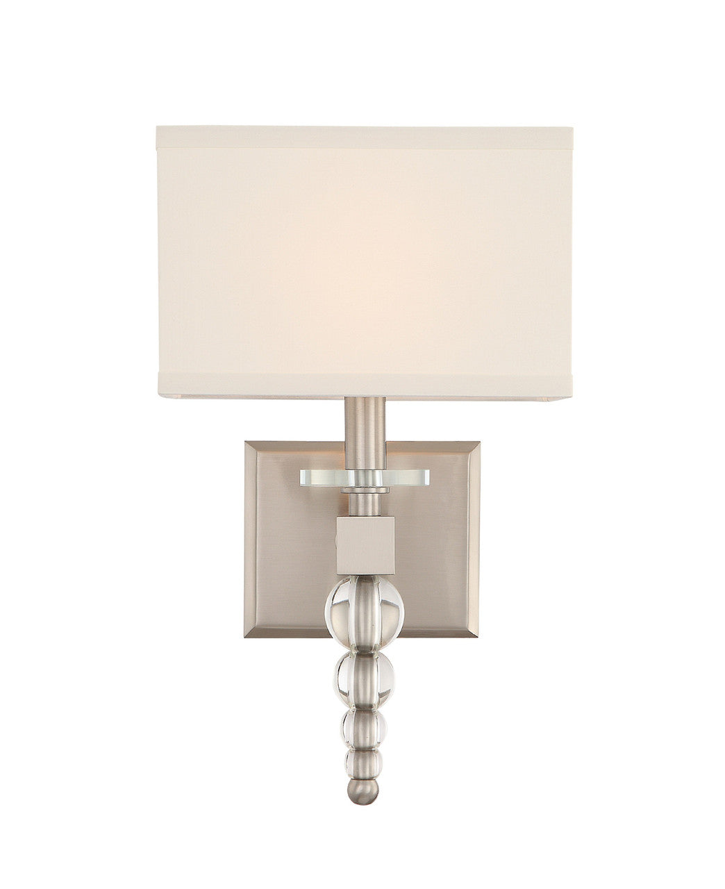 Crystorama Clover 1 Light Brushed Nickel Wall Mount CLO-8892-BN