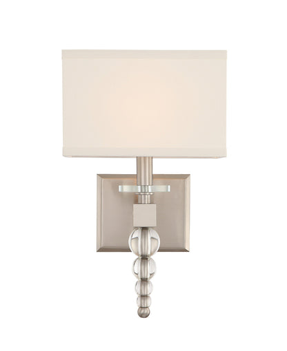 Crystorama Clover 1 Light Brushed Nickel Wall Mount CLO-8892-BN