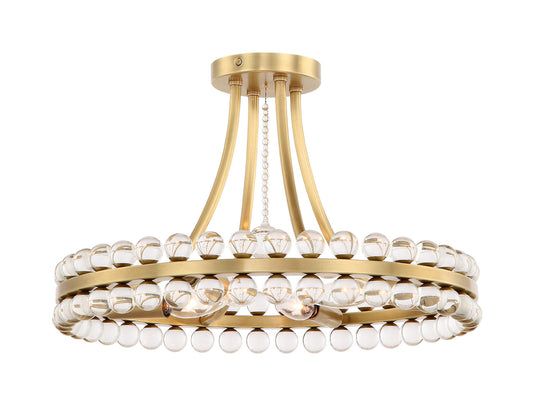 Crystorama Clover 4 Light Aged Brass Ceiling Mount CLO-8894-AG