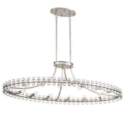 Crystorama Clover 12 Light Brushed Nickel Chandelier CLO-8897-BN