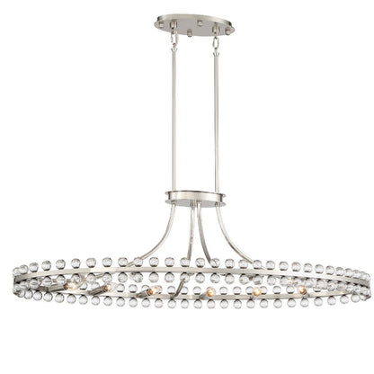 Crystorama Clover 12 Light Brushed Nickel Chandelier CLO-8897-BN