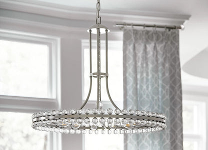 Crystorama Clover 12 Light Brushed Nickel Chandelier CLO-8899-BN