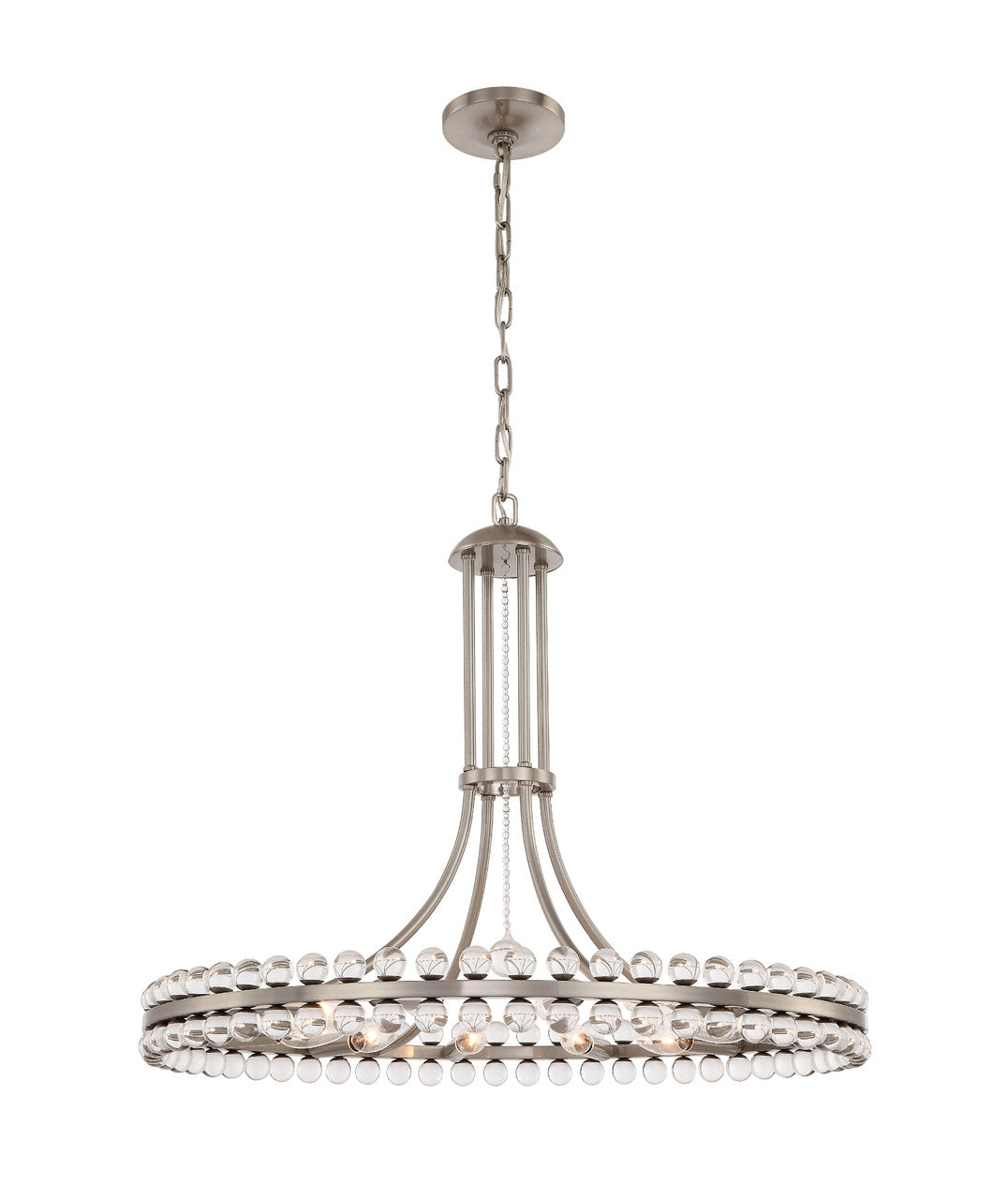 Crystorama Clover 12 Light Brushed Nickel Chandelier CLO-8899-BN