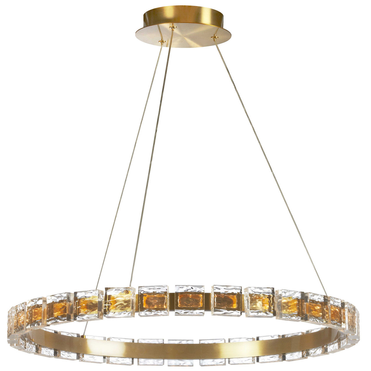 Dainolite 28W LED Camila Chandelier w/ Crystal Glass CMA-2428LEDC-AGB