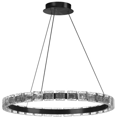 Dainolite 28W LED Camila Chandelier w/ Crystal Glass CMA-2428LEDC-MB