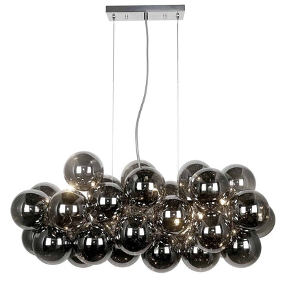 Dainolite 10 Light Halogen Horizontal Pendant, Polished Chrome with Smoked Glass CMT-418HP-SM-PC