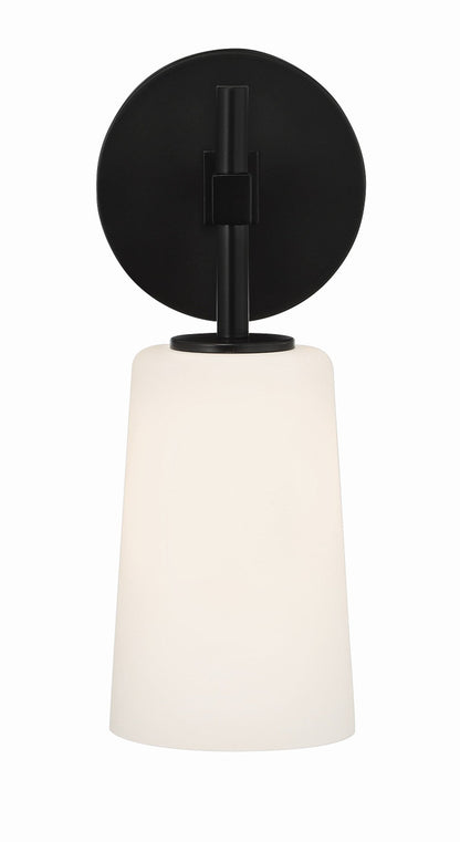 Crystorama Colton 1 Light Black Wall Mount COL-101-BK