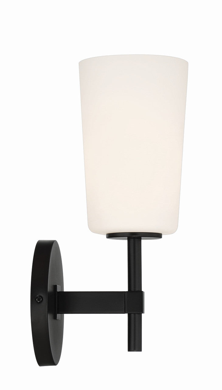 Crystorama Colton 1 Light Black Wall Mount COL-101-BK