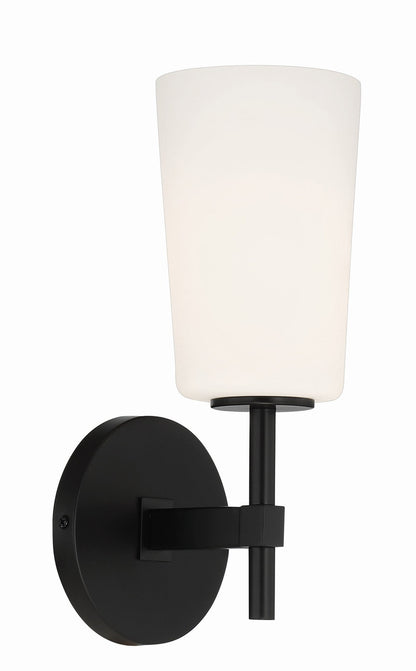 Crystorama Colton 1 Light Black Wall Mount COL-101-BK