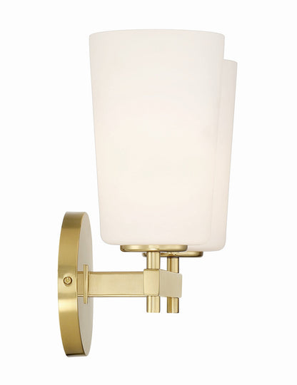 Crystorama Colton 2 Light Aged Brass Wall Mount COL-102-AG