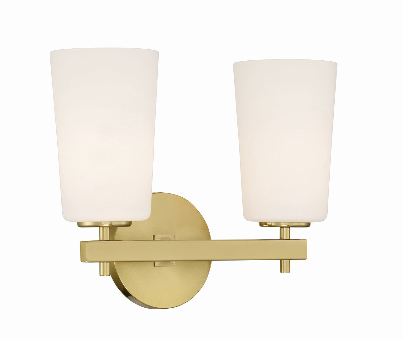 Crystorama Colton 2 Light Aged Brass Wall Mount COL-102-AG