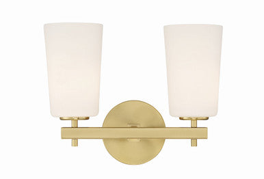 Crystorama Colton 2 Light Aged Brass Wall Mount COL-102-AG