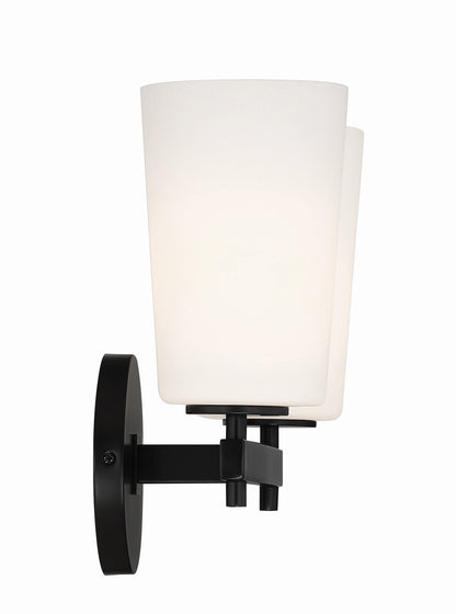 Crystorama Colton 2 Light Black Wall Mount COL-102-BK