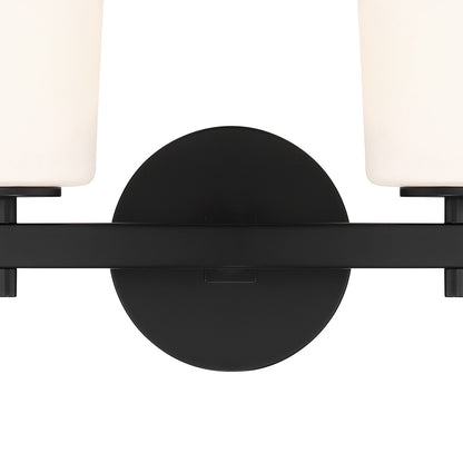 Crystorama Colton 2 Light Black Wall Mount COL-102-BK