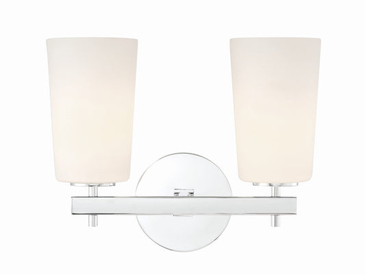 Crystorama Colton 2 Light Polished Chrome Wall Mount COL-102-CH