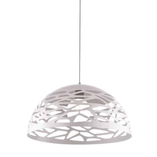 Dainolite 1 Light Pendant, Matte White Finish COR-161P-WH