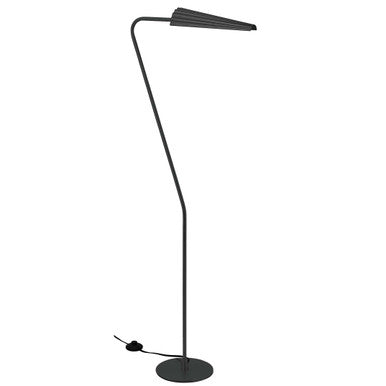 Dainolite 1 Light Incandescent Cassie Floor Lamp Matte Black w/ a Matte Black Shade CSE-531F-MB