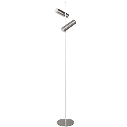 Dainolite 12W Floor Lamp, Satin Chrome with Frosted Acrylic Diffuser CST-6112LEDF-SC