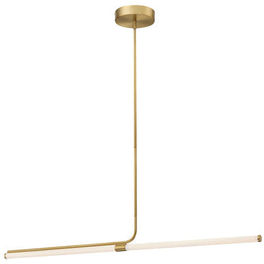 Dainolite 24W Horizontal Pendant, Aged Brass w/ White Acrylic Diffuser CVT-4824LEDHP-AGB