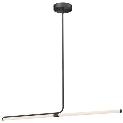 Dainolite 24W Horizontal Pendant, Matte Black w/ White Acrylic Diffuser CVT-4824LEDHP-MB