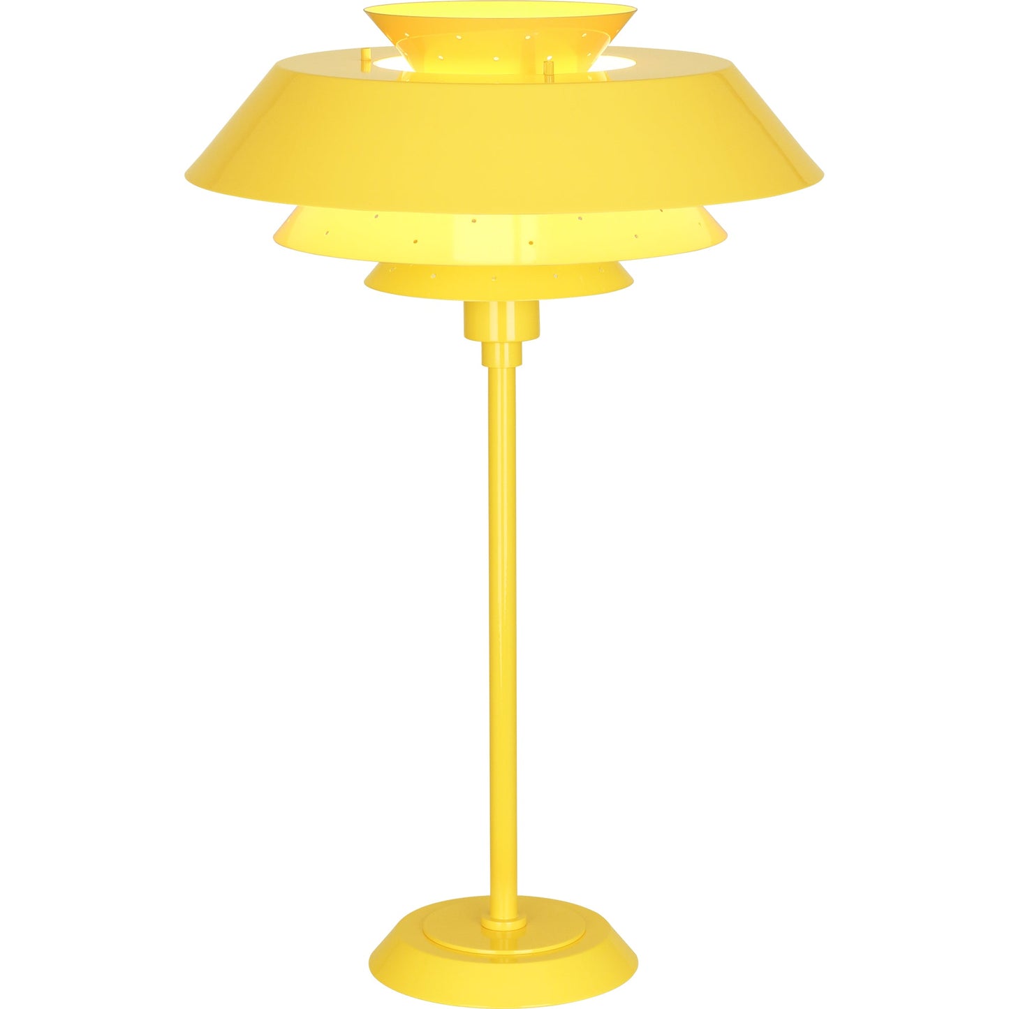 Robert Abbey  Pierce Table Lamp in Canary Yellow Gloss Finish CY780