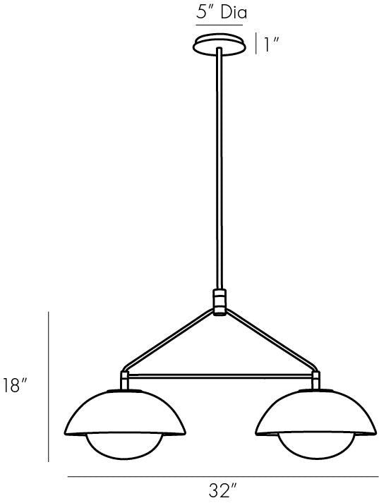 Arteriors Home Glaze Linear Pendant DA49001