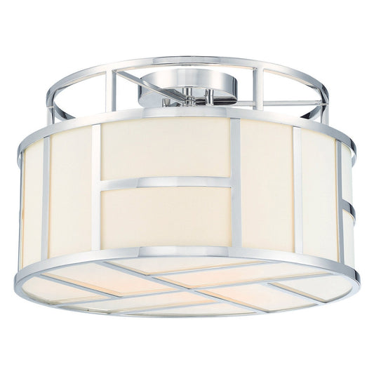 Crystorama Libby Langdon for Crystorama Danielson 3 Light Polished Nickel Ceiling Mount DAN-400-PN