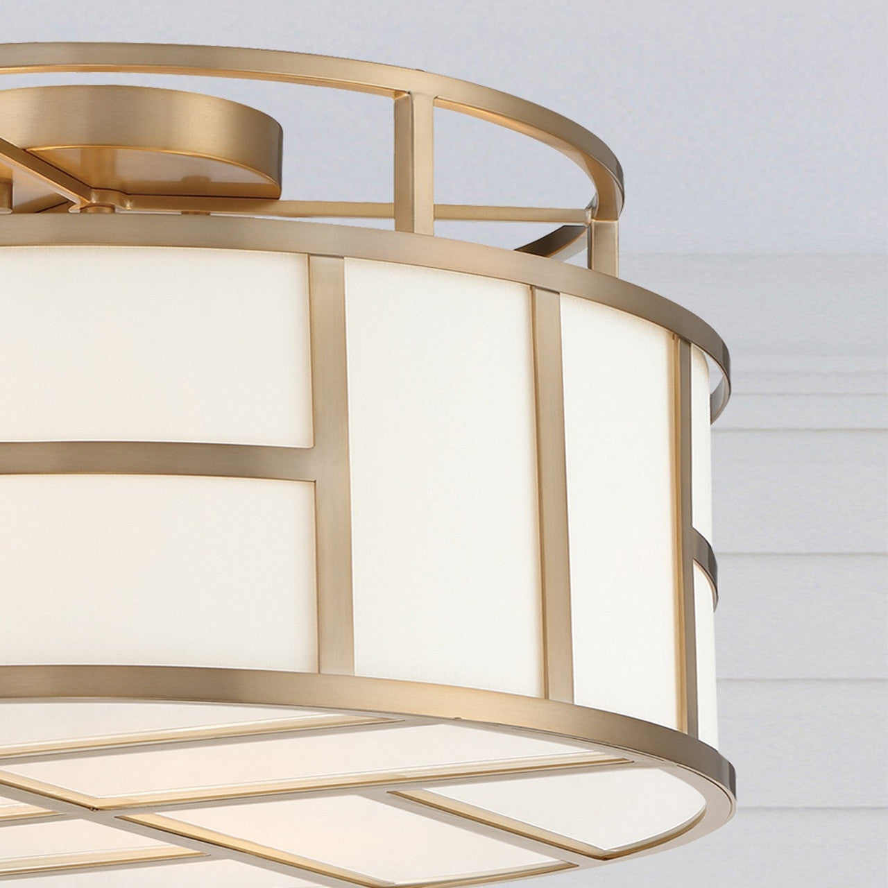 Crystorama Libby Langdon for Crystorama Danielson 3 Light Vibrant Gold Ceiling Mount DAN-400-VG