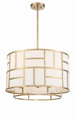 Crystorama Libby Langdon for Crystorama Danielson 6 Light Vibrant Gold Chandelier DAN-406-VG