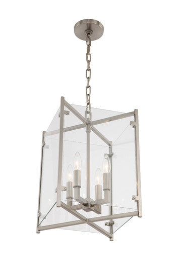 Crystorama Danbury 4 Light Brushed Nickel Chandelier DAN-8796-BN