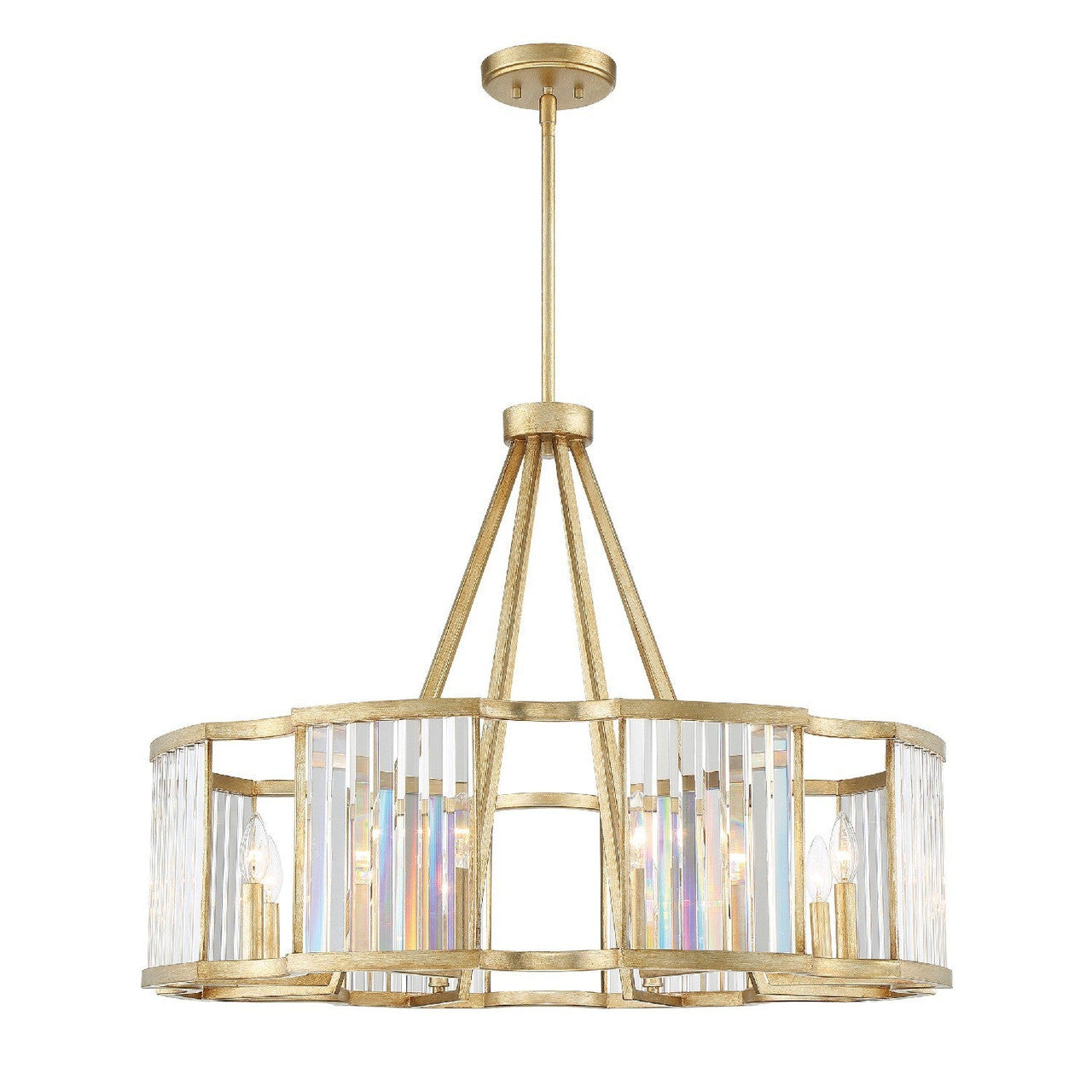 Crystorama Darcy 8 Light Distressed Twilight Chandelier DAR-1018-DT