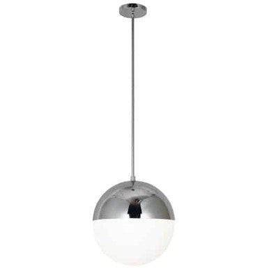 Dainolite 3 Light Halogen Pendant, Polished Chrome Finish with White Glass DAY-143P-PC