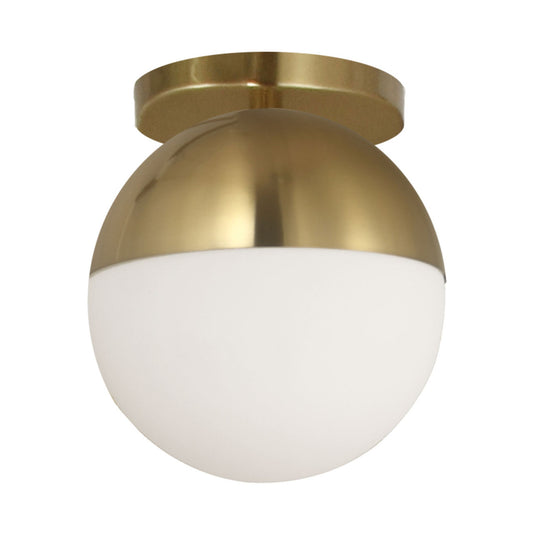 Dainolite 1 Light Incandescent Dayana Flush Mount Mount Aged Brass w/ White Glass DAY-71FH-AGB