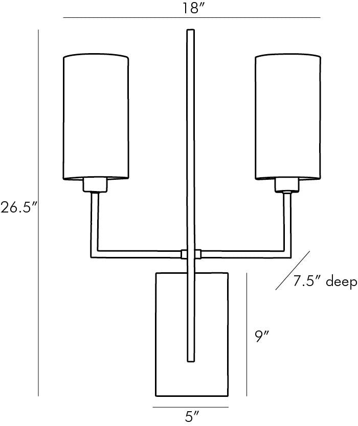 Arteriors Home Blade Sconce DB49017