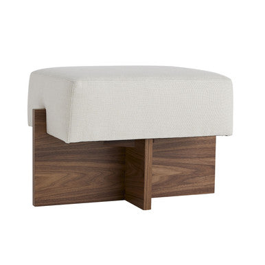 Arteriors Home Tuck Ottoman Bone Linen DB8002