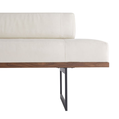 Arteriors Home Tuck Bench Ivory Leather DB8003