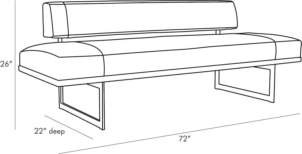 Arteriors Home Tuck Bench Ivory Leather DB8003