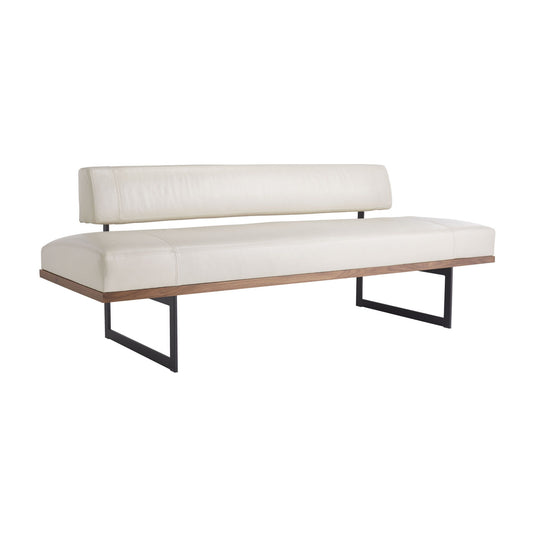 Arteriors Home Tuck Bench Ivory Leather DB8003