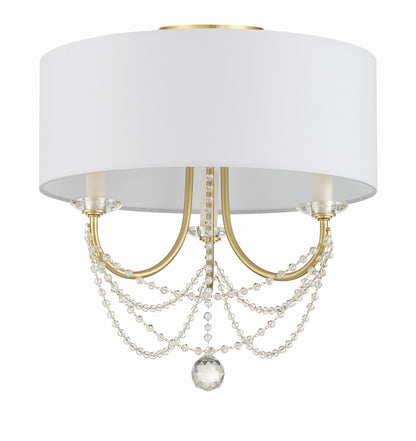 Crystorama Delilah 3 Light Aged Brass Ceiling Mount DEL-90803-AG_CEILING