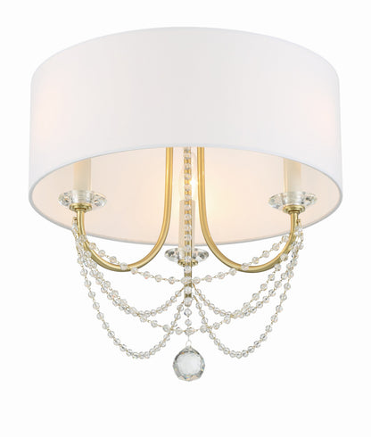 Crystorama Delilah 3 Light Aged Brass Ceiling Mount DEL-90803-AG_CEILING