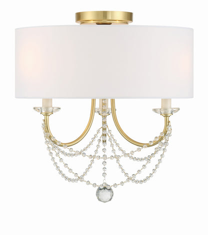 Crystorama Delilah 3 Light Aged Brass Ceiling Mount DEL-90803-AG_CEILING