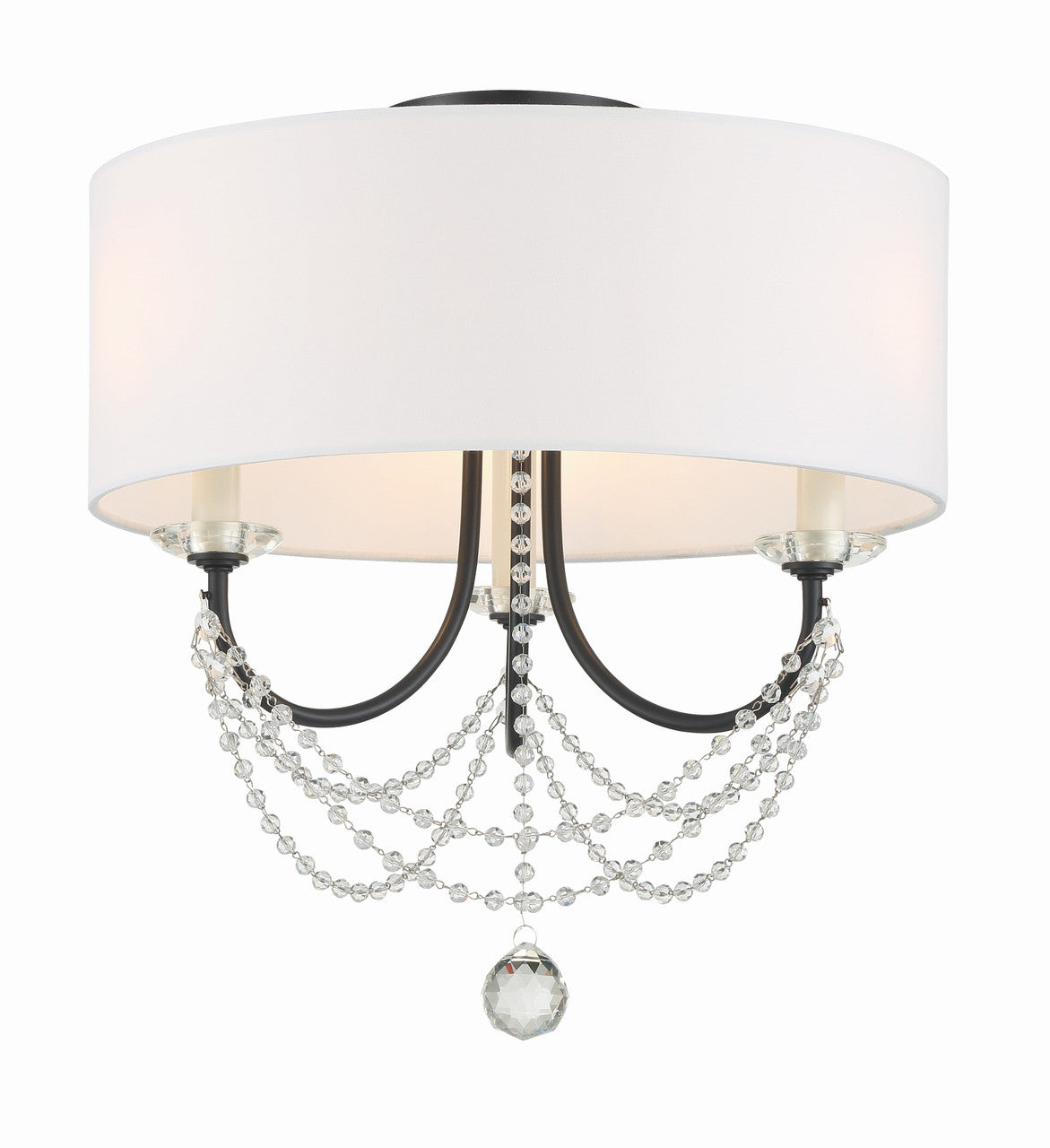 Crystorama Delilah 3 Light Matte Black Ceiling Mount DEL-90803-MK_CEILING