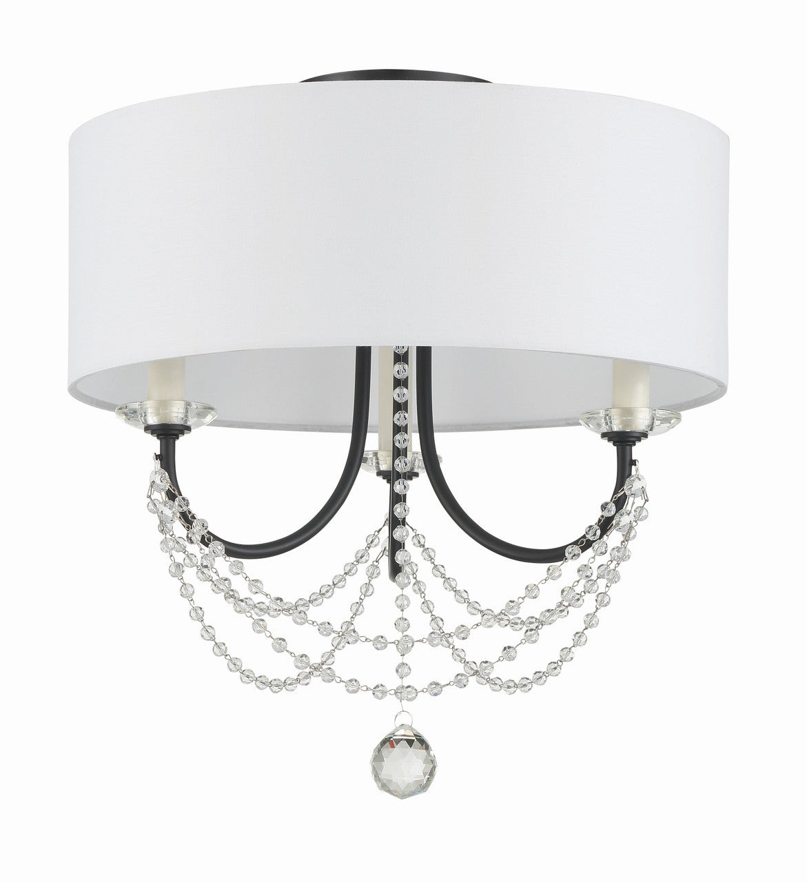 Crystorama Delilah 3 Light Matte Black Ceiling Mount DEL-90803-MK_CEILING