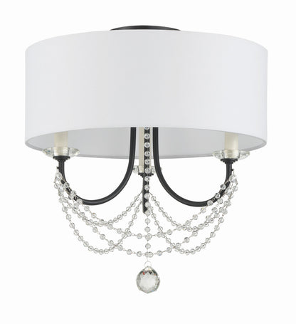 Crystorama Delilah 3 Light Matte Black Ceiling Mount DEL-90803-MK_CEILING