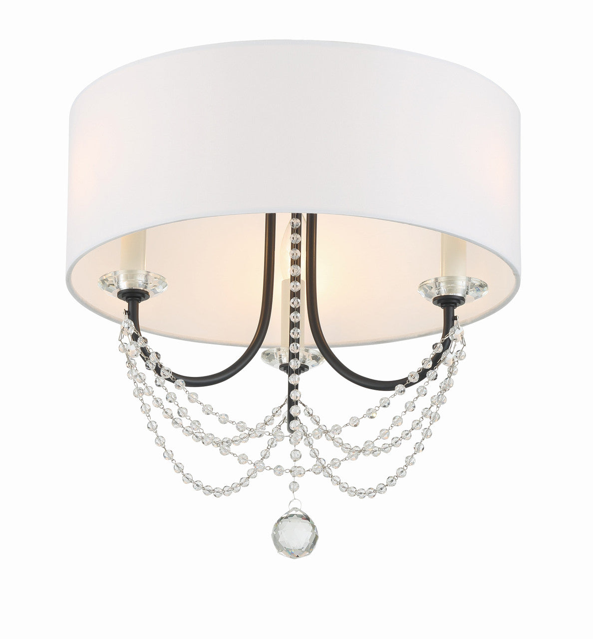 Crystorama Delilah 3 Light Matte Black Ceiling Mount DEL-90803-MK_CEILING